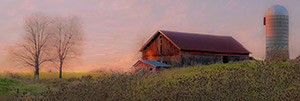 Barn at Sunset by Honey DeLapa