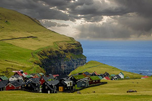 Faroe Island Town by Dede Hartung