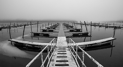Irondequoit Bay Docks by Don Menges